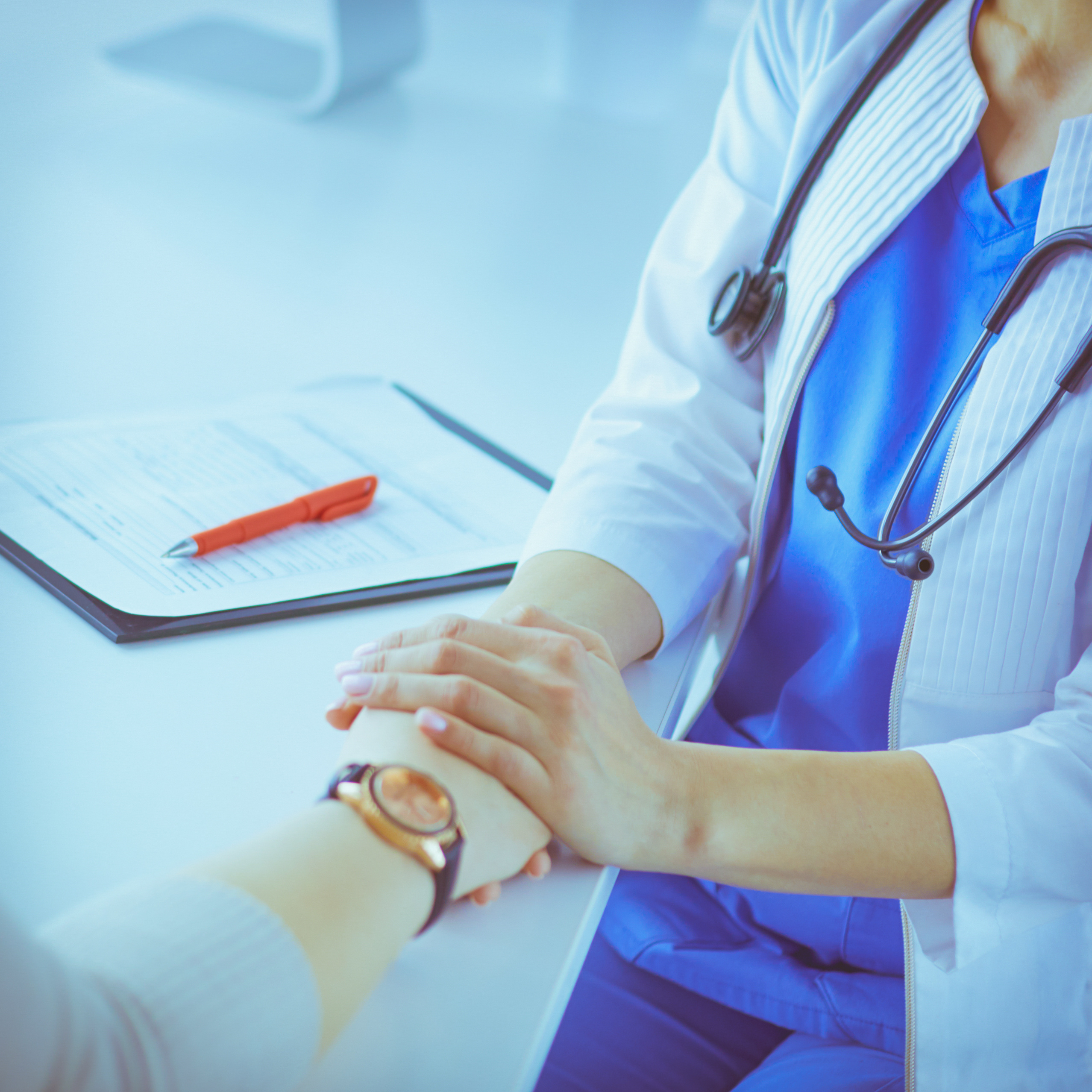 Doctor check and take care asian lady in hospital